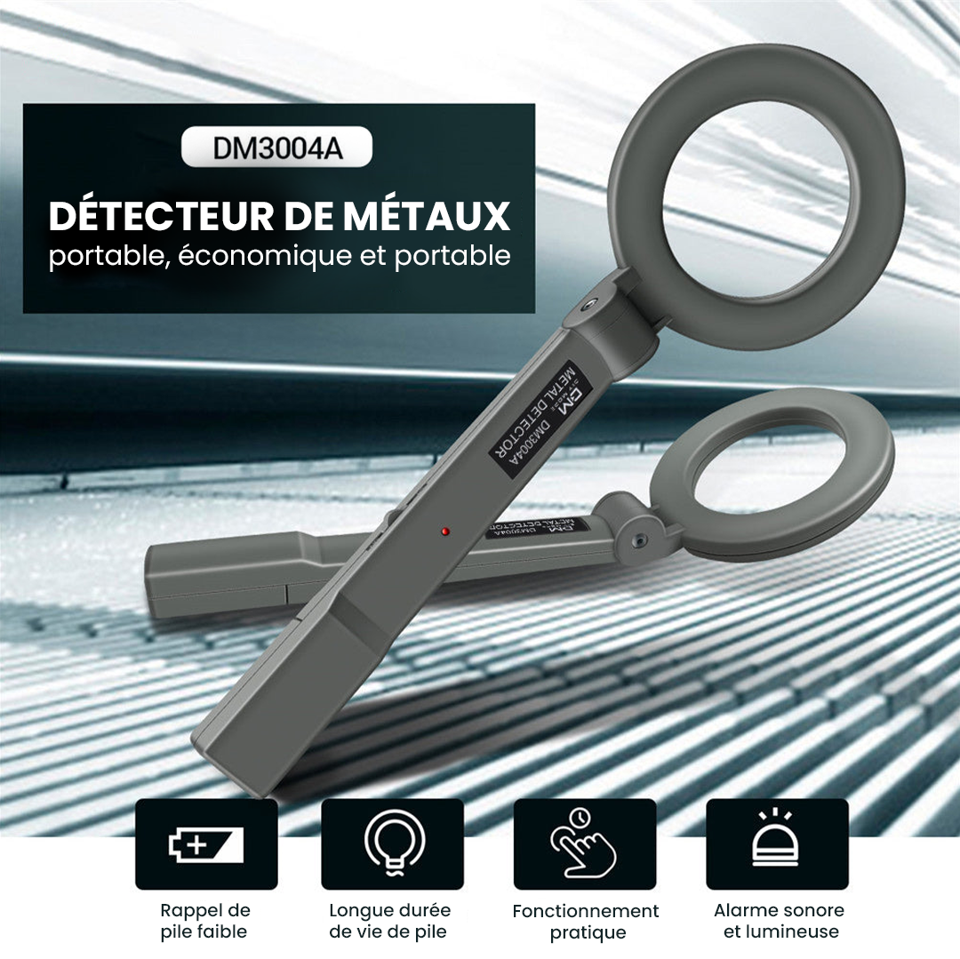 Détecteur de Métaux DM3004A - Scanner Portatif Haute Sensibilité