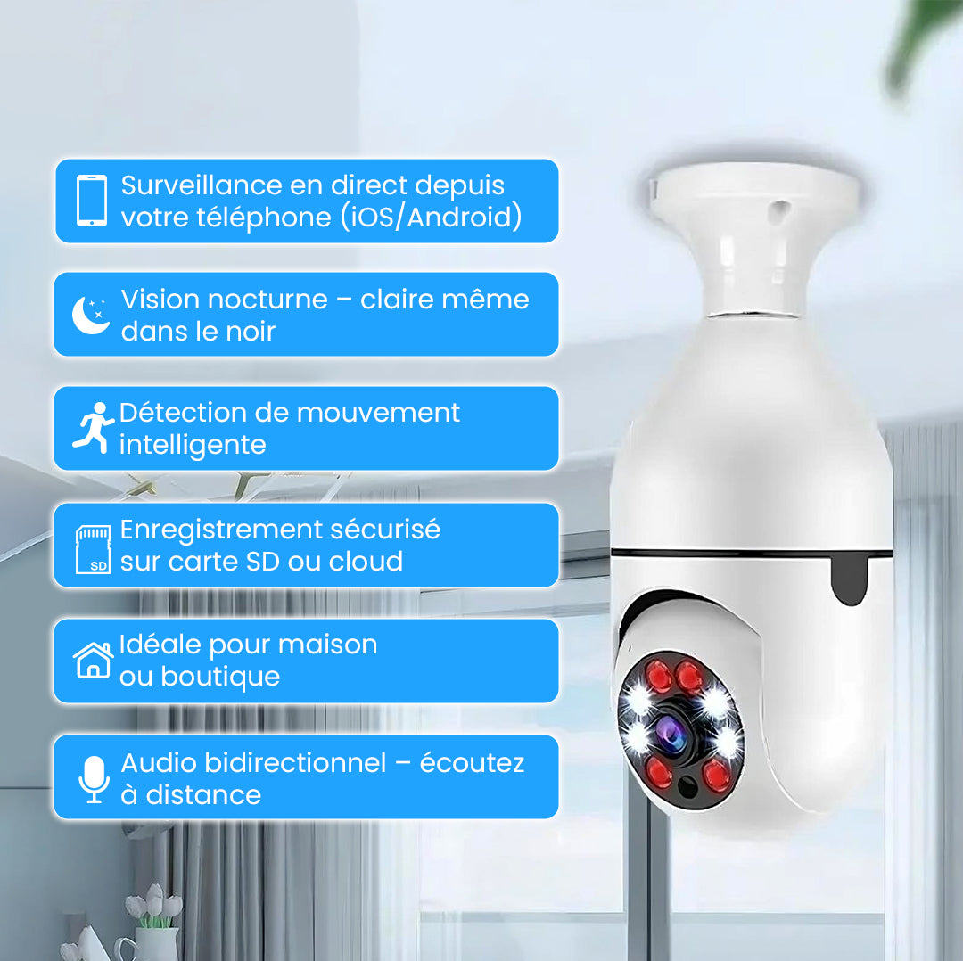 Smart Caméra Ampoule de Surveillance