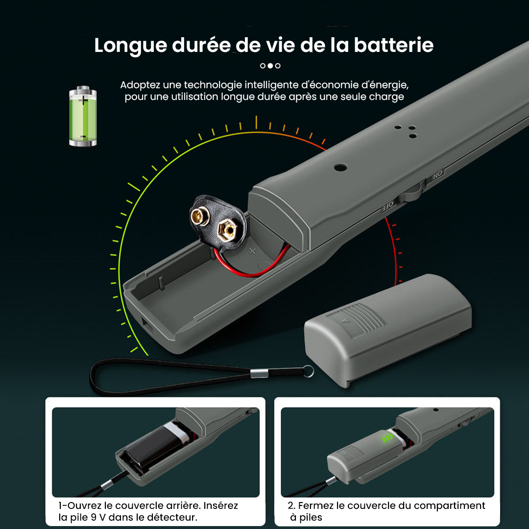 Détecteur de Métaux DM3004A - Scanner Portatif Haute Sensibilité