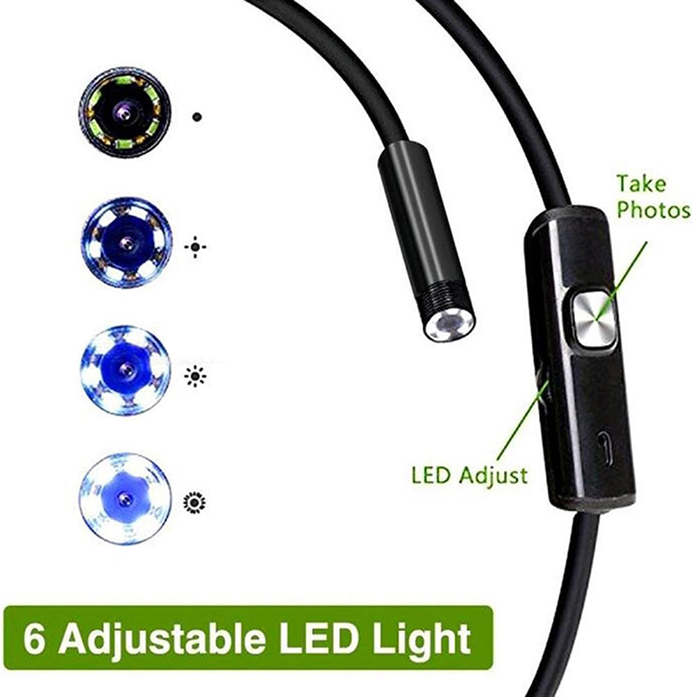Caméra Endoscope 3-en-1 (7mm) avec Câble de 1m/2m/5m - Étanche IP67