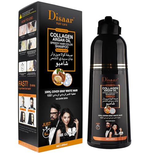 Disaar Shampooing Colorant Réparateur au Collagène et Argan