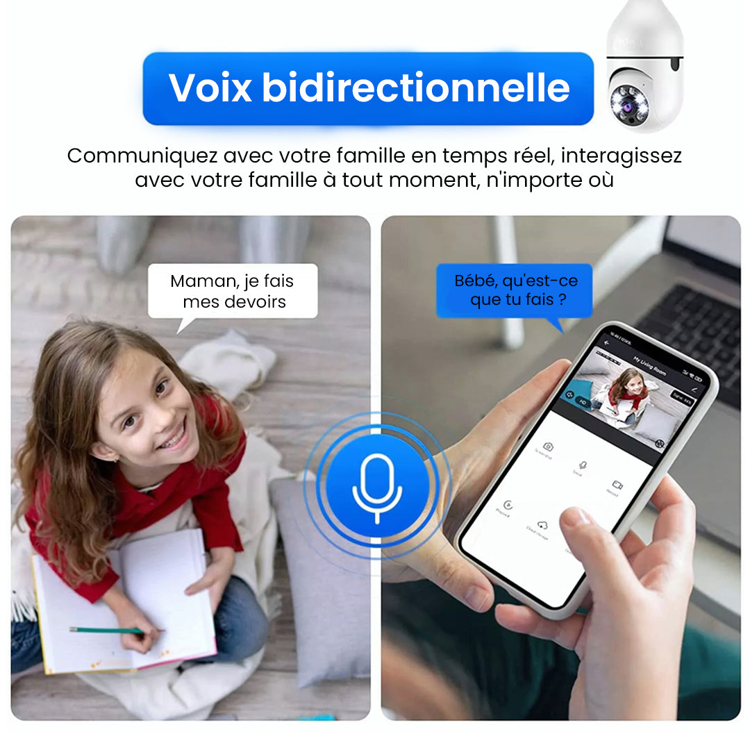 Smart Caméra Ampoule de Surveillance
