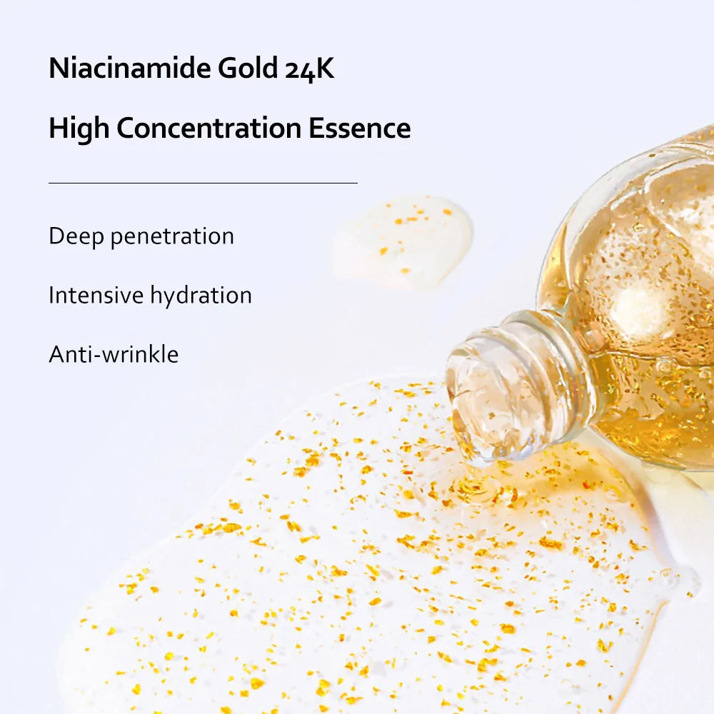 Sérum à l'acide hyaluronique doré 24K pour le visage