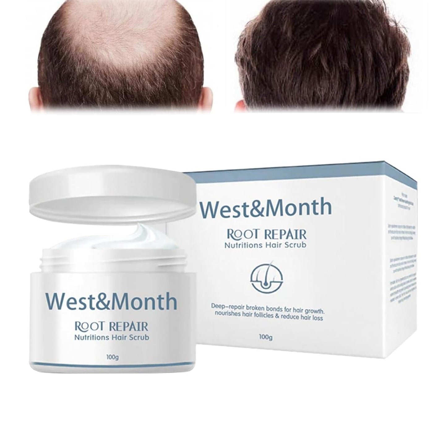 West & Month – Masque Gommant Réparateur pour Cheveux