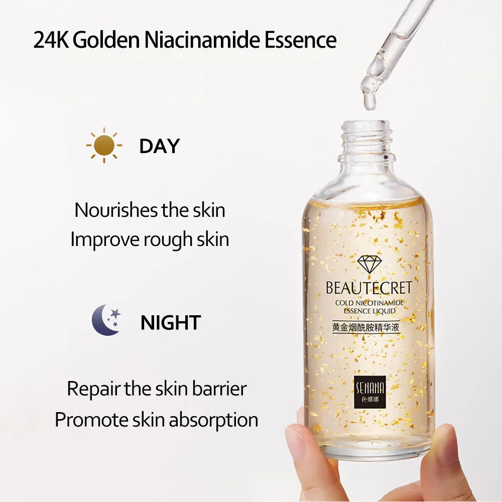 Sérum à l'acide hyaluronique doré 24K pour le visage