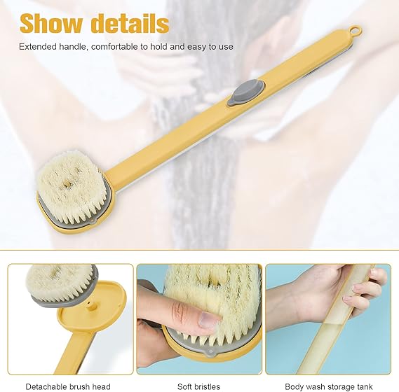 Brosse Douche Exfoliante avec Distributeur de Savon