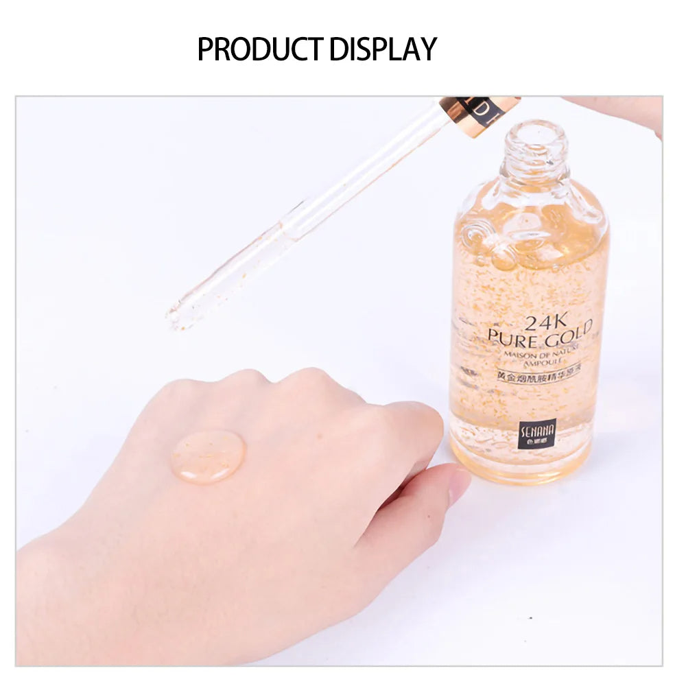 Sérum à l'acide hyaluronique doré 24K pour le visage