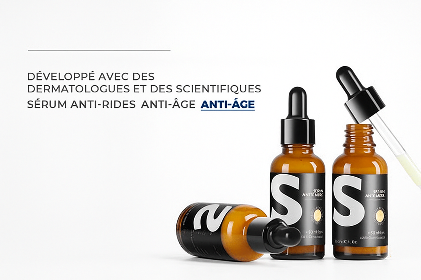 Sérum Anti-Âge au Rétinol & Peptides – Éclat & Fermeté