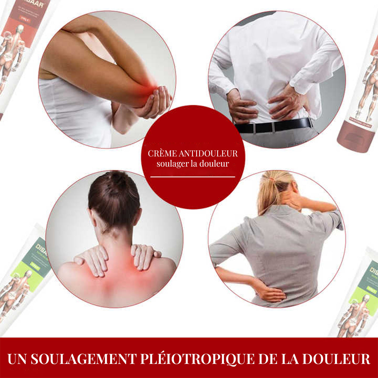 Baume de Massage Musculaire 100G - Soulage les Douleurs Articulaires et Musculaires