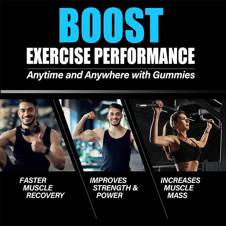 Gommes de Creatine Monohydrate pour Renforcement Musculaire