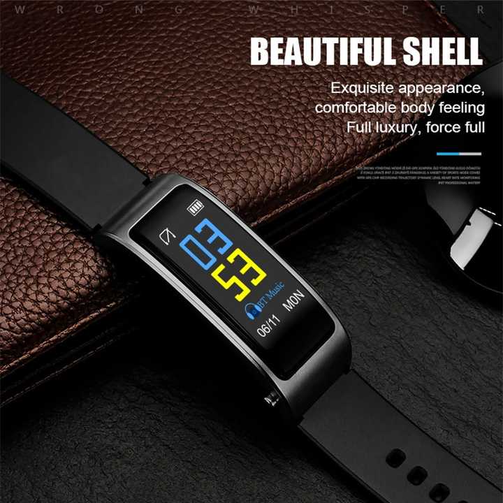 2 en 1 Bracelet Intelligent avec Écouteur Bluetooth