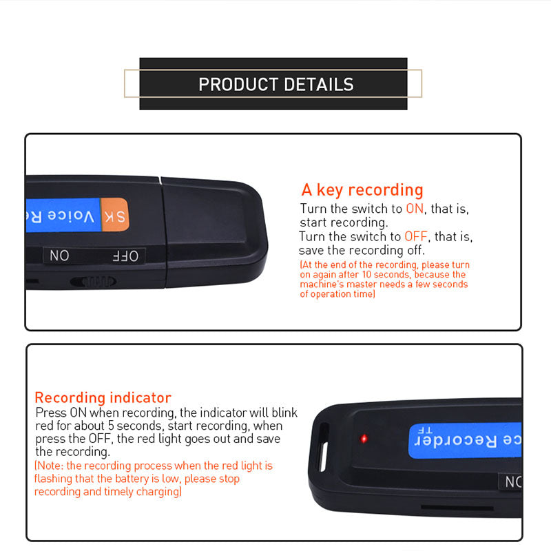 Enregistreur Audio USB – Compact, Simple et Efficace