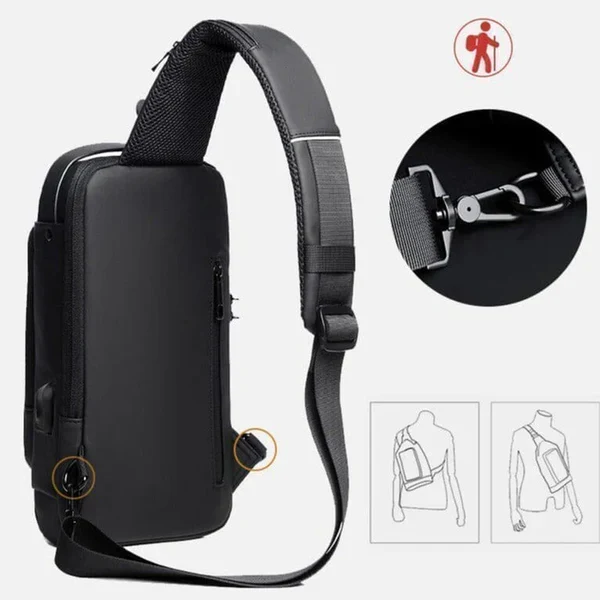 Sac à Poitrine Antivol avec USB