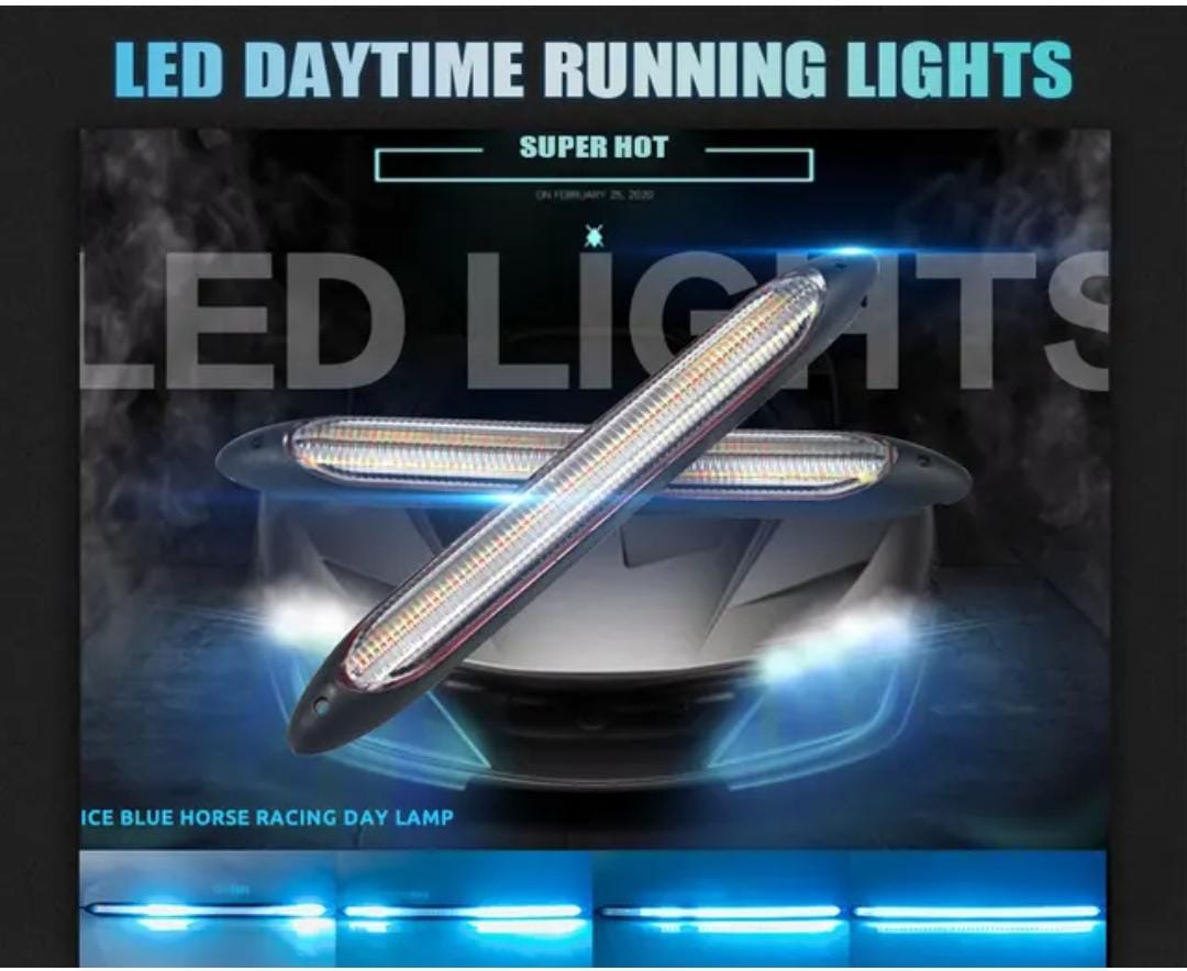 Ensemble de Feux LED Blanc et Ambre pour Voiture (2 pièces)
