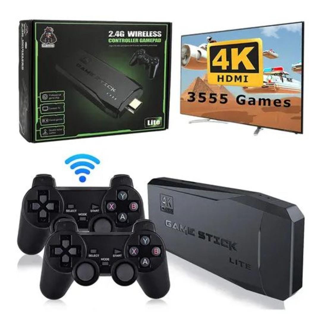 Console de Jeu Rétro M8 4K HD avec Stick TV et Manettes Sans Fil 2.4G