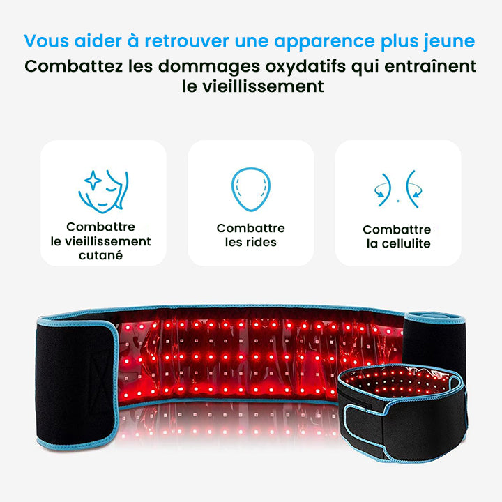 Ceinture Luminothérapie Rouge pour Soulagement de douleur