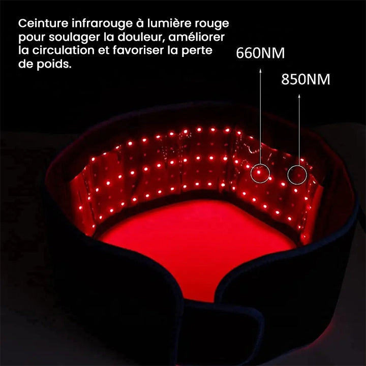 Ceinture Luminothérapie Rouge pour Soulagement de douleur