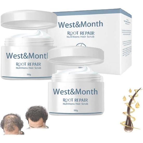 West & Month – Masque Gommant Réparateur pour Cheveux