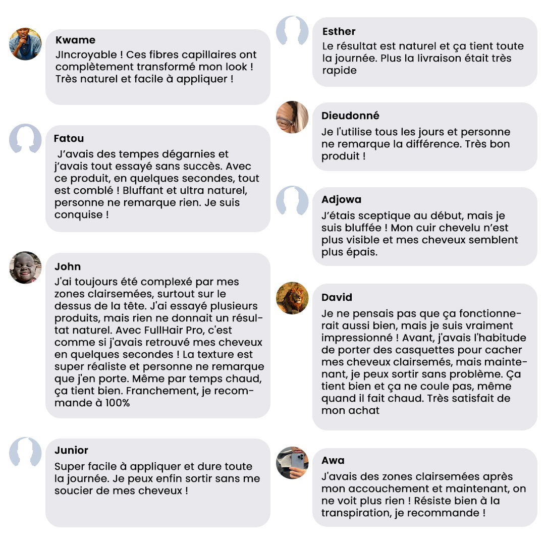 FullHair Pro - Fibres capillaires des cheveux