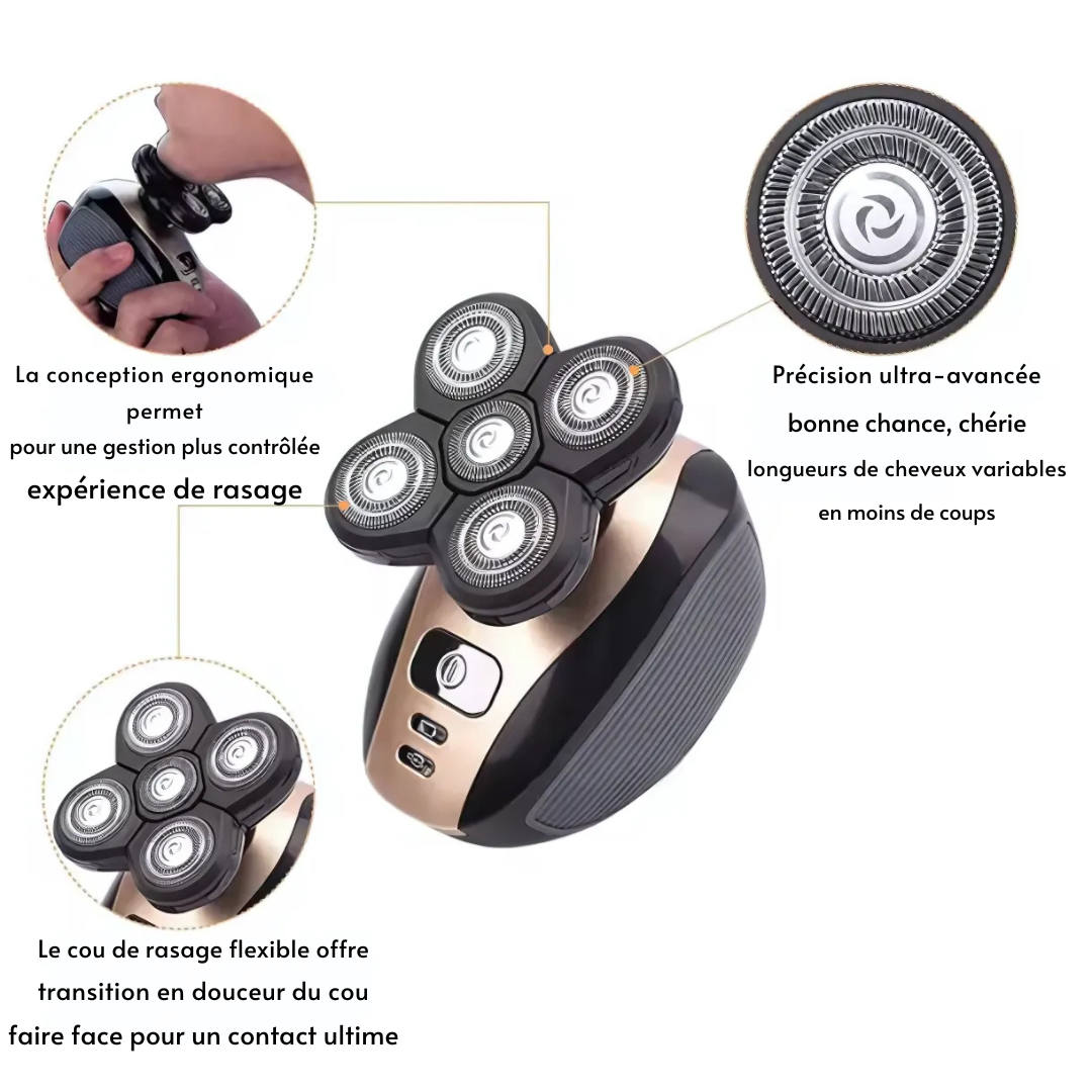 Rasoir Électrique 7-en-1 – Rasage Ultra Rapide & Précis