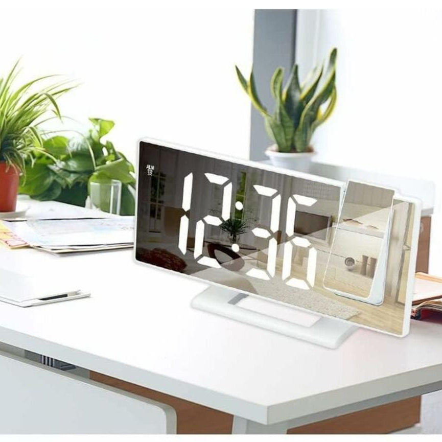 Réveil à Projection LED avec Affichage Miroir Gaosiio