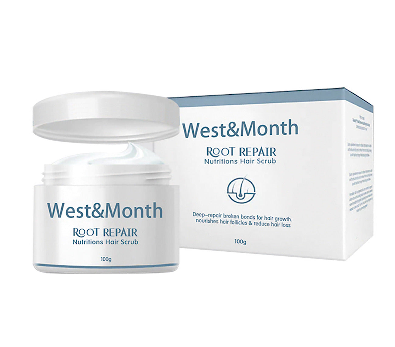 West & Month – Masque Gommant Réparateur pour Cheveux