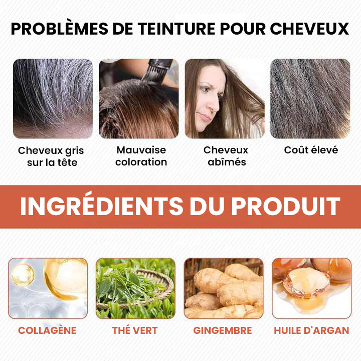 Disaar Shampooing Colorant Réparateur au Collagène et Argan