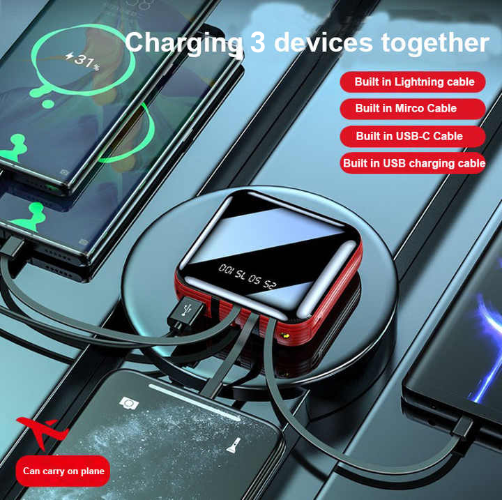 Mini Power Bank 3-en-1