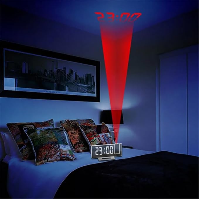 Réveil à Projection LED avec Affichage Miroir Gaosiio