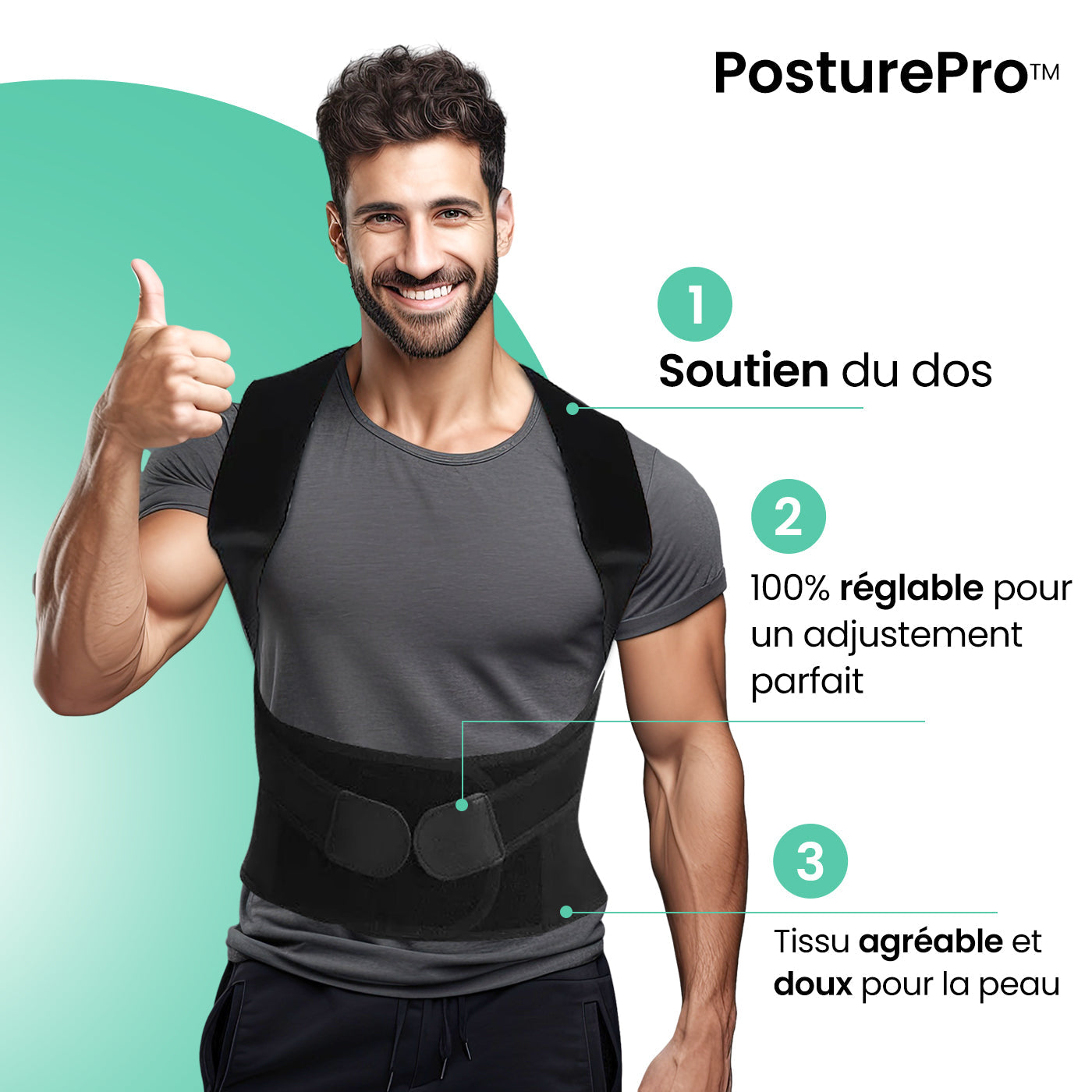 Posture Pro - Corrige la Posture et Soulage les Douleur Dorsale