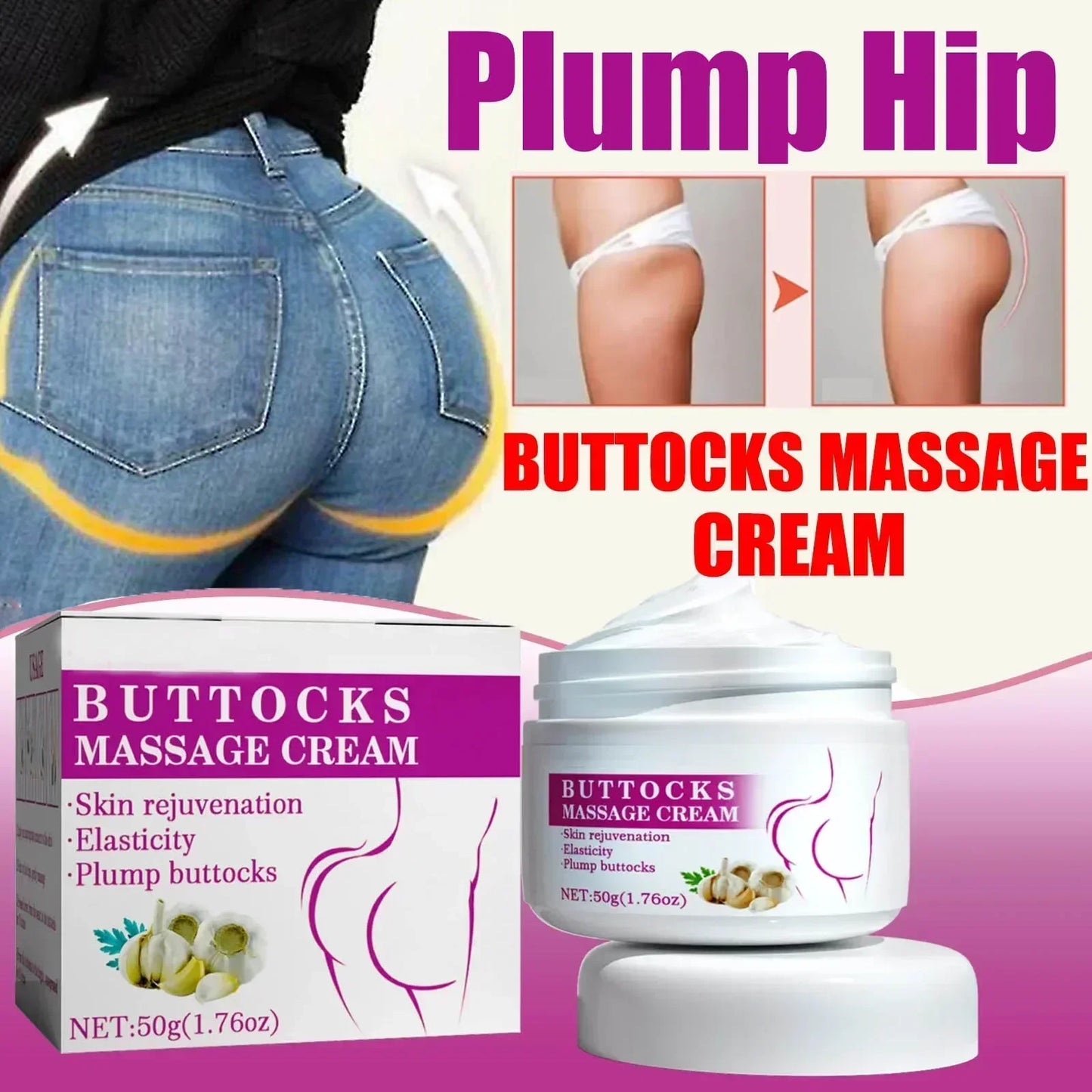 Crème pour l'agrandissement des fesses