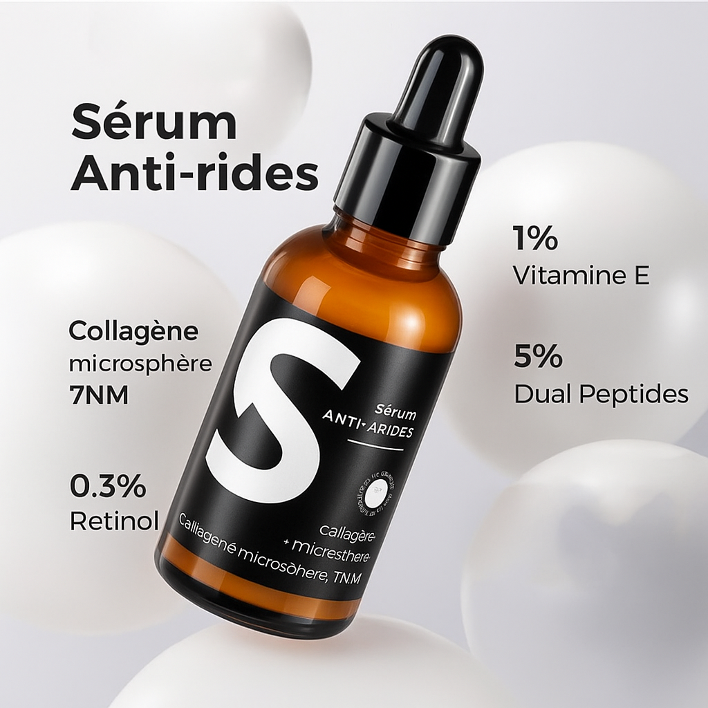 Sérum Anti-Âge au Rétinol & Peptides – Éclat & Fermeté