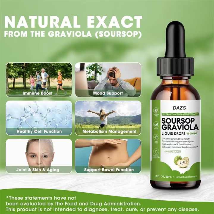 Gouttes Liquides de Corossol avec Multivitamines