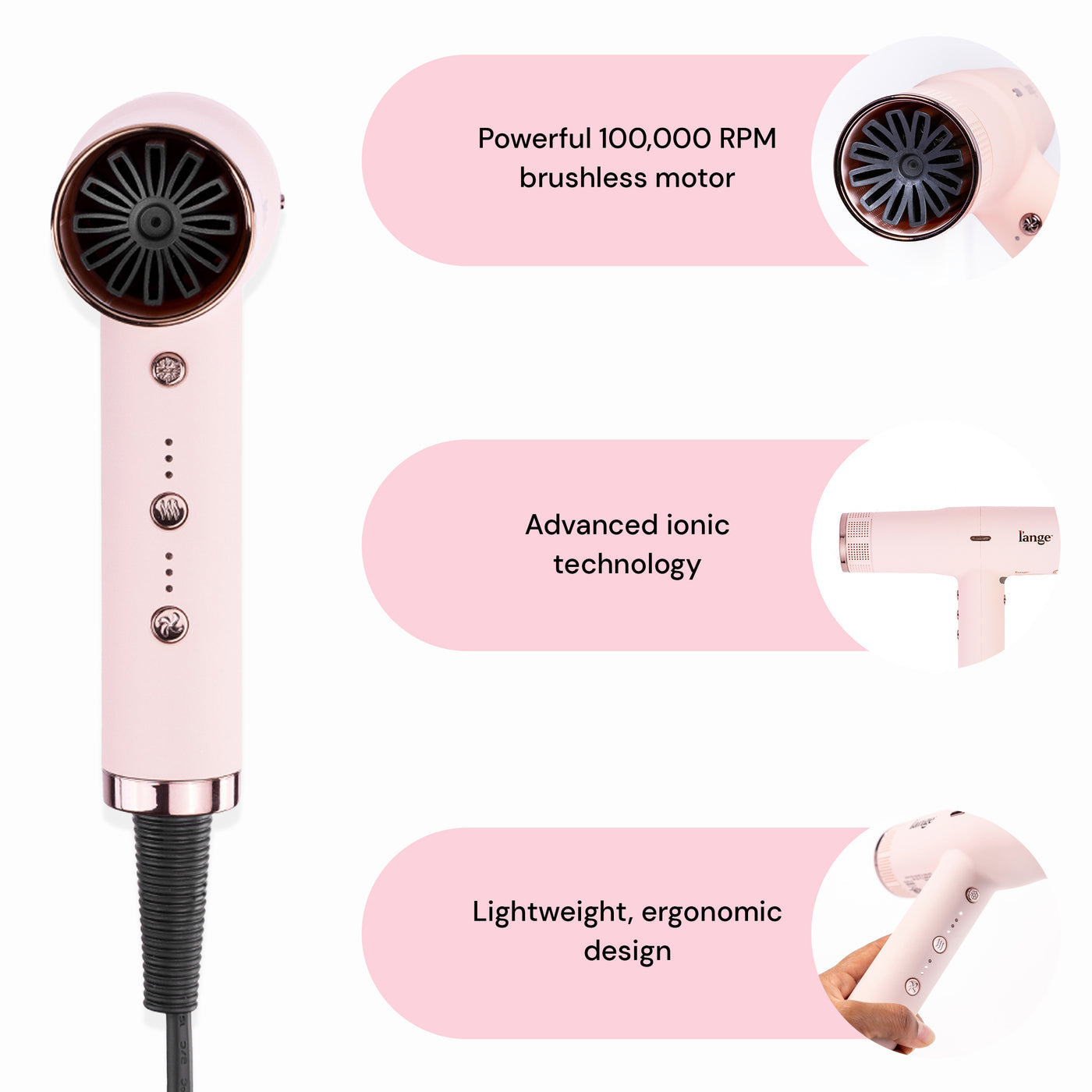 L'Ange Styliste Brosse Chauffante Professionnelle