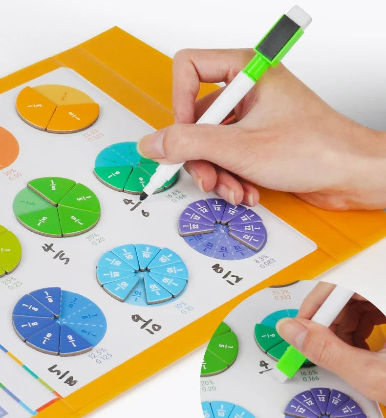Puzzle Éducatif à Fraction Magnétique