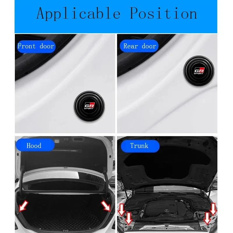 Coussinets en silicone antichoc pour portes de voiture