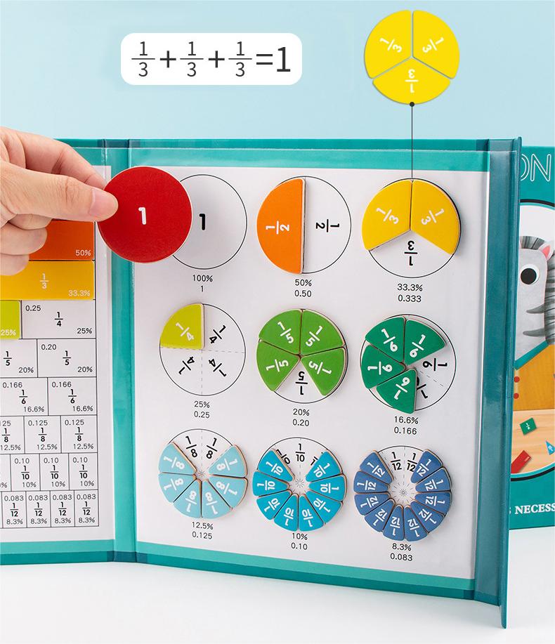 Puzzle Éducatif à Fraction Magnétique