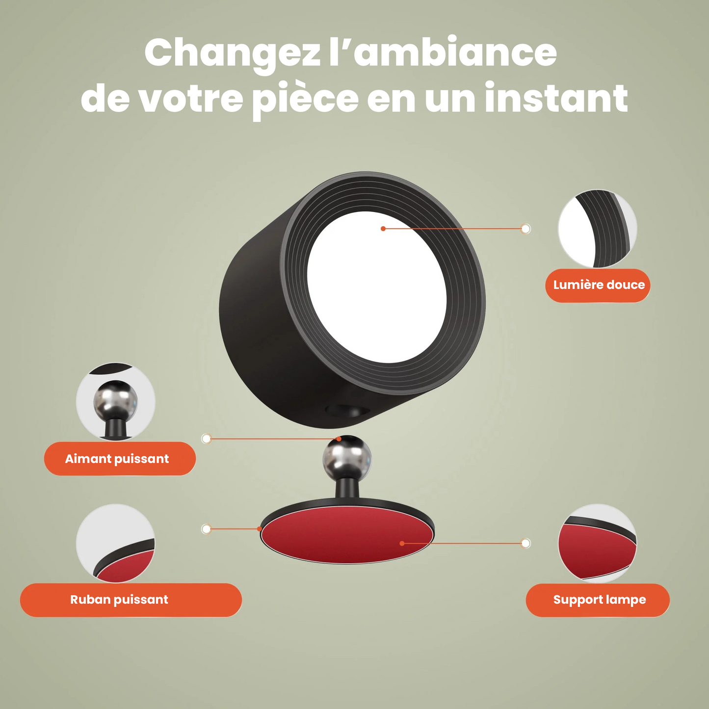 Vena Light – La Lampe LED 360° Sans Fil