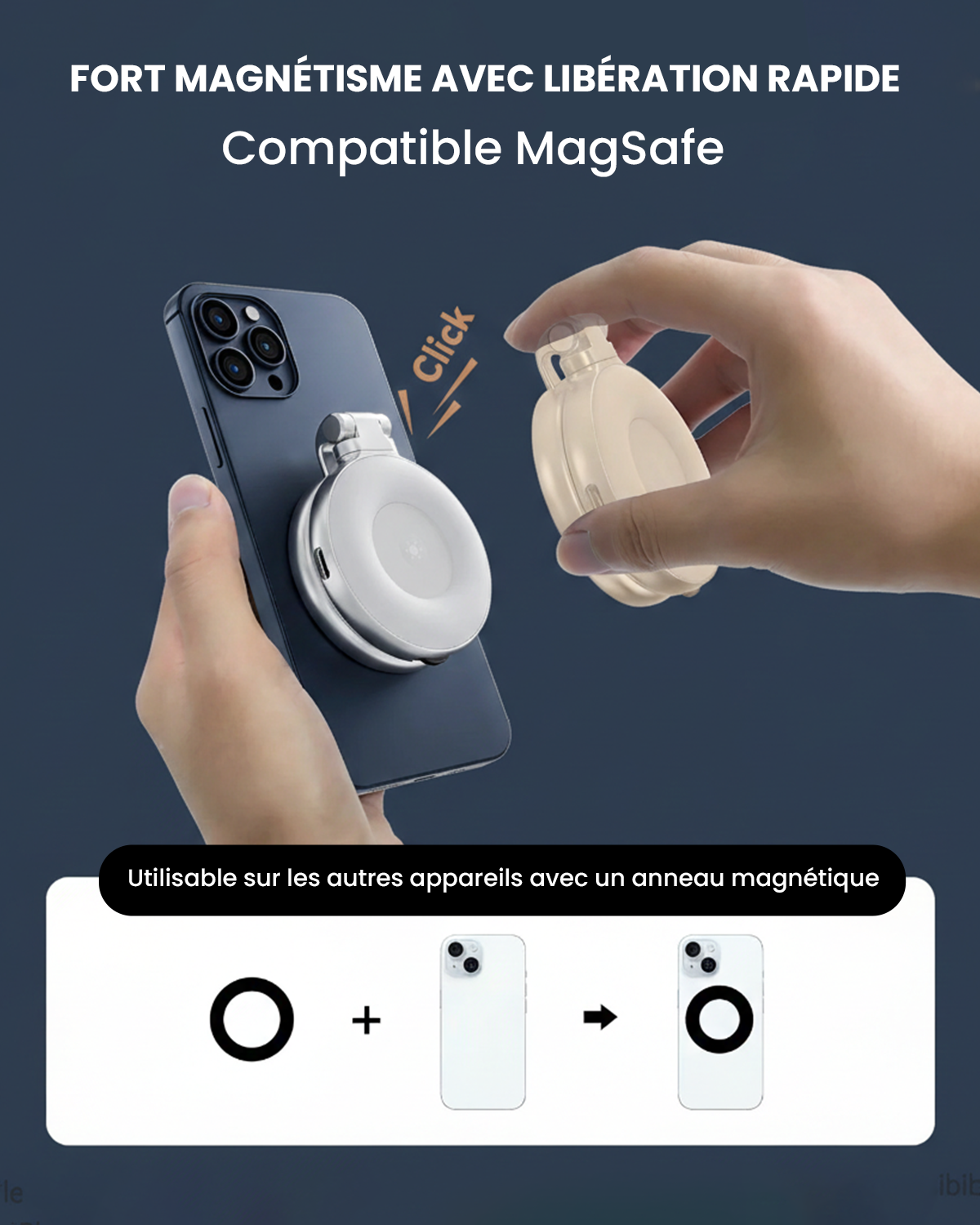 LumiRing– La Lumière Selfie Magnétique 3-en-1