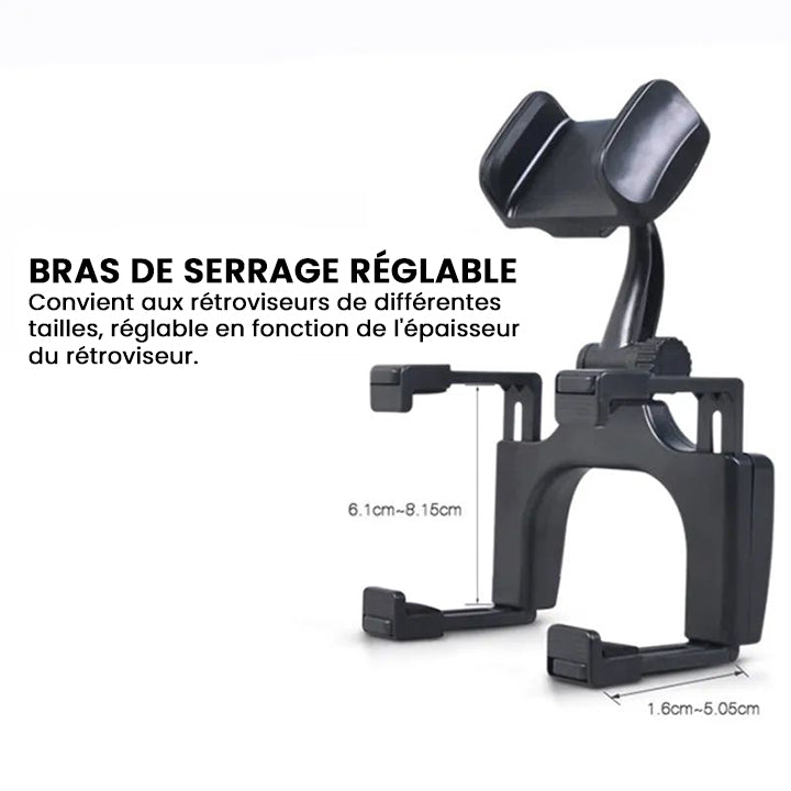 Support Téléphone pour Rétroviseur de Voiture