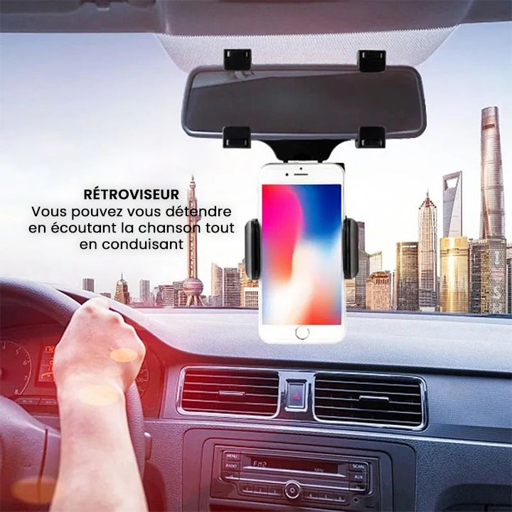 Support Téléphone pour Rétroviseur de Voiture